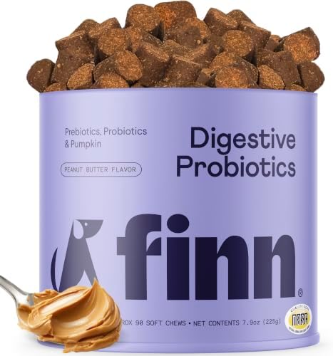 Finn Digestive Probiotics for Dogs - Pumpkin & Prebiotics - Peanut Butter