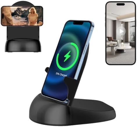 Dome Security Camera, 2.4/5GHz Smart Indoor Baby/Pet Monitoring Cam with Wirless Charger, Motion Detection, Phone APP, Rotate Lens 250°Viewing Angle for Home Security