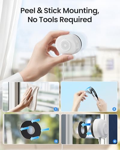 ZOSI 2Pack C680 2K 3MP WiFi Indoor Window Mounted Security Camera No Drill