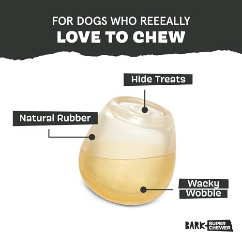 BarkBox Tipsy Toast Glass - for Medium to Large Dogs | Treat Dispensing Dog Toys - Puppy and Pet Toys
