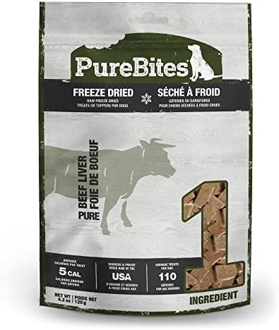 PureBites Beef Single Ingredient Freeze Dried Dog Treats, 4.2 oz