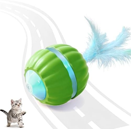 Interactive Cat Toys for Indoor Cats,Automatic Moving Kitten Toys | Cat Toys for Bored Indoor Adult Cats,Smart Rechargeable Cat Enrichment Toys for Cats to Keep Them Busy, Cat Balls Pet Toys