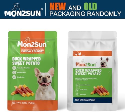 MON2SUN Dog Treats, Rawhide-Free Duck Wrapped Sweet Potato, 25 oz