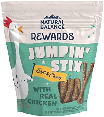 Natural Balance Rewards Jumpin' Stix Dog Treats, Chicken, 10 oz