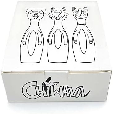 CHIWAVA 3PCS 5.7'' Squeaky Latex Short Standing Stick Toy for Small Dogs | Funny Animal Design,Soft Fetch Interactive Play, Indoor Outdoor Activity Training Toys,Assorted Colors