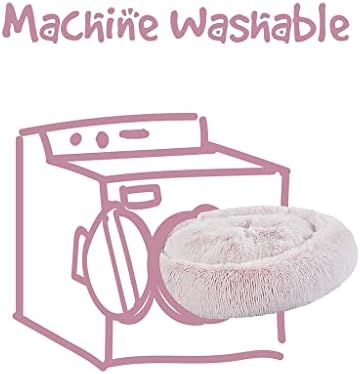 Friends Forever Calming Donut Dog Bed, Medium, Pink, 30"x30"x7"