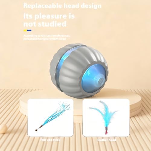 Interactive Cat Toys for Indoor Cats,Automatic Moving Kitten Toys | Cat Toys for Bored Indoor Adult Cats,Smart Rechargeable Cat Enrichment Toys for Cats to Keep Them Busy, Cat Balls Pet Toys