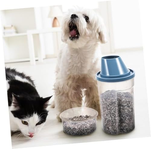 3sets Pet Food Storage Container Airtight Cat Food Holder 1000ml Wide Mouth for Freshness Preservation 2pcs*3