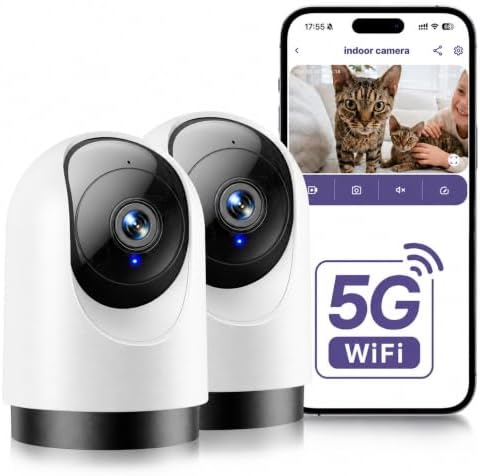 YOTON 2K Indoor Camera, 5G/2.4G WiFi Cameras for Home Security/Pet Cam/Baby
