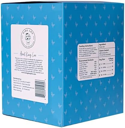 King Lou Pets Whole Chicken Feet for Dogs, Dehydrated Treats, 40 Count