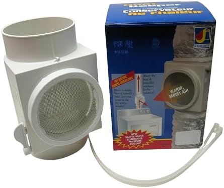 CHK100ZW Dryer Vent Heat Keeper Saver Compatible with Dundas Jafine Fits 4 electric 7.5 x 4.5 x 5 inches
