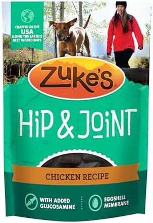 Zuke's Hip and Joint Dog Treats, Chicken Recipe, 16 oz Pouch