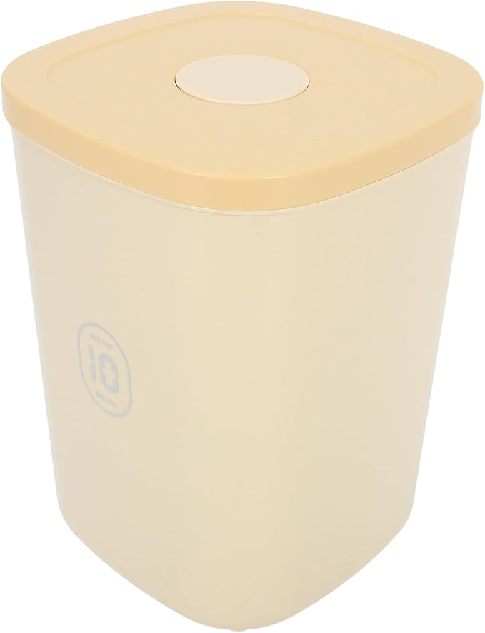 Large Capacity Airtight Vacuum Pet Food Storage Container for Dog and Cat Food Moisture-proof Grain Bin with Seal Lid Yellow for Home Use