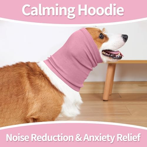 Nanaki Dog Calming Hoodie Dog Hematoma Ear Wraps for Dogs-Ear Protection | Dog Fireworks Ear Muffs Dog Head Warp Anxiety Relief,Dog Head Cover for Grooming and Force Drying Dog Ear Protector for Noise