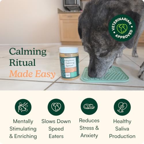Reggie Silicone Lick Mat for Dogs | Anxiety Relief Slow Feeder, Treat Dispenser. Extends Mealtime for Fast Eaters | Dog Licking Mat w/Non-Slip Design with Suction Cups - BPA-Free Freezer Safe