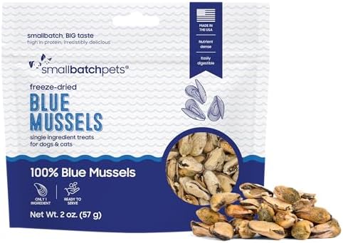 smallbatch Freeze Dried Blue Mussel High Protein Cat & Dog Treats, 2 oz