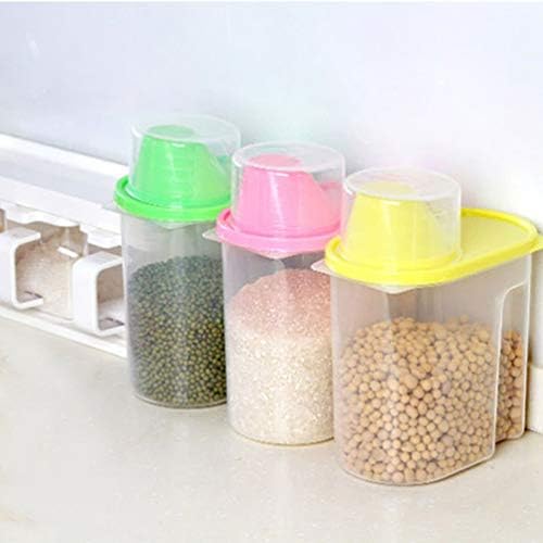 POPETPOP 2pcs Pet Dog Food Storage Container, 2-Pack, 2.5L, Pink