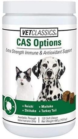 Vet Classics CAS Options Immune Support Supplement for Dogs- 120 Soft Chews
