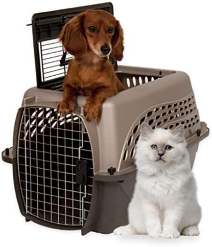 Petmate Dog Crate & Cat Carrier, 24in, Two Door, Pearl Tan