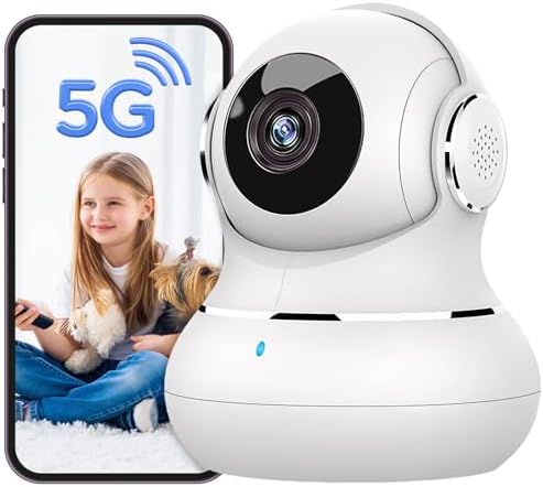 litokam 5MP Indoor Security Camera, 5G/2.4G WiFi Home Security Cameras with Phone App, Pet Cam for Baby Monitor with AI Motion Detection & 2-Way Audio, Night Vision, Compatible with NVR/Alexa