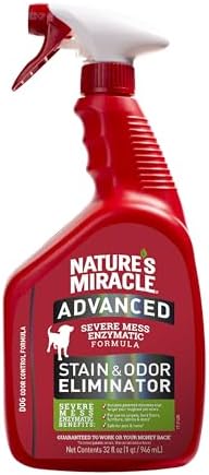 Nature’s Miracle Advanced Dog Stain & Odor Eliminator, Severe Mess, 32 oz