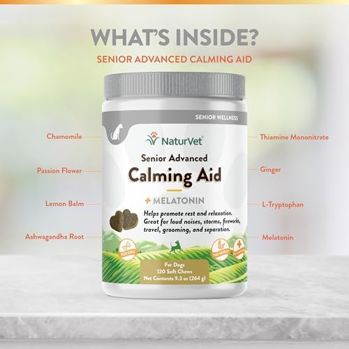 NaturVet Quiet Moments Calming Aid Dog Supplement, 120-Pack