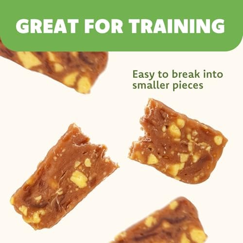 MON2SUN Dog Treats, 4.5 Inch Soft Duck & Egg Yolk Jerky, 21.2oz
