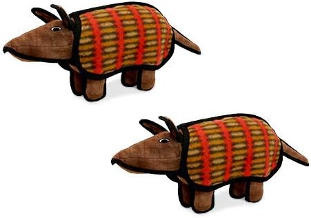 TUFFY® : 2 Pack Armadillo Dog Toy: Ultra Durable Plush Toy with Multiple Layers & Reinforced Seams, Washable and Floats, Original Construction