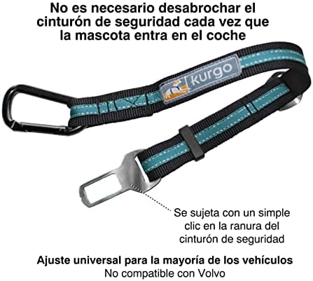 Kurgo Direct to Seatbelt Tether, Coastal Blue