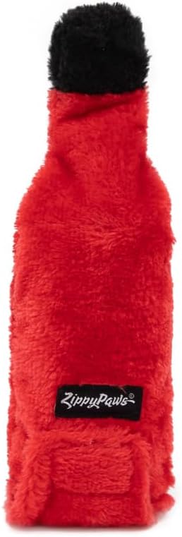 ZippyPaws Happy Hour Crusherz - Santa's Schnapps | Interactive Dog Toys to Keep Them Busy, Squeaky Plush Pet Toy for All Breeds, For Small, Medium & Large Dogs