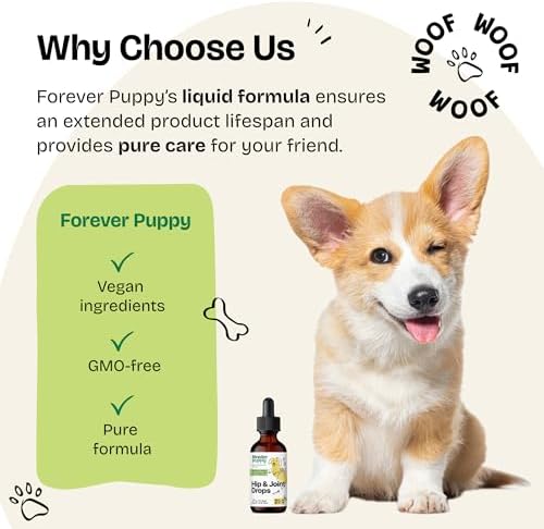 Forever Puppy Hip & Joint Drops for Dogs - Turmeric & Devil's Claw - 2 oz