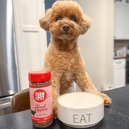 Farm To Pet - Dog Food Topper - 4.7 oz Beef Meal Toppers for Dogs, Single Ingredient, Lean, All Natural, Healthy Food for Small, Medium, Large Breeds, & Puppies - Made in USA