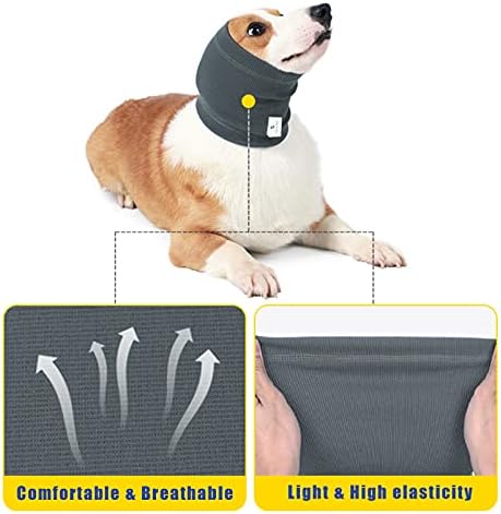 Nanaki Dog Calming Hoodie Quiet Head Cover Sleeve-Ear Covers Hood for Noise | Dog Snood for Bath, The Grooming and Force Drying, Head Protection for Anxiety Relief and Calming, Dog Neck and Ear Warmer
