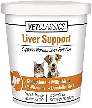 Vet Classics Liver Support Pet Health Supplement for Dogs & Cats - 60 Ct