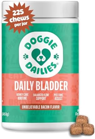 Doggie Dailies Cranberry Soft Chews for Dogs, Urinary Help, Bacon, 225 CT