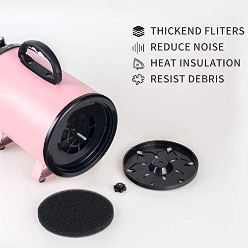2400W Dog Hair Dryer Blaster Pet Grooming Hair Dryer High Velocity Motorbike Dryer with Adjustable Temperature for Dogs & Cats,with 2.3M Flexible Hose and 3 Nozzles,A Comb and A Glove