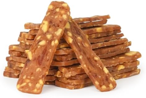 MON2SUN Dog Treats, 4.5 Inch Soft Duck & Egg Yolk Jerky, 21.2oz