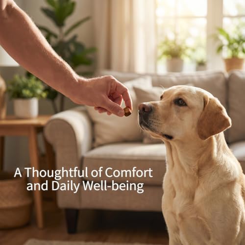 Doglette Calming Chews for Dogs, Natural Relaxation Support with Chamomile, Passion Flower & Valerian Root for Everyday Care, Chicken Flavor