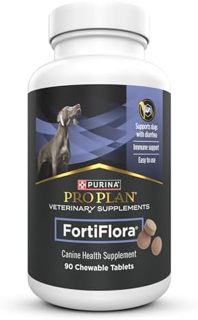 Purina Pro Plan Veterinary Supplements FortiFlora Dog Probiotics Chewable Tablets to Support Digestive and Immune Health and Occasional Diarrhea