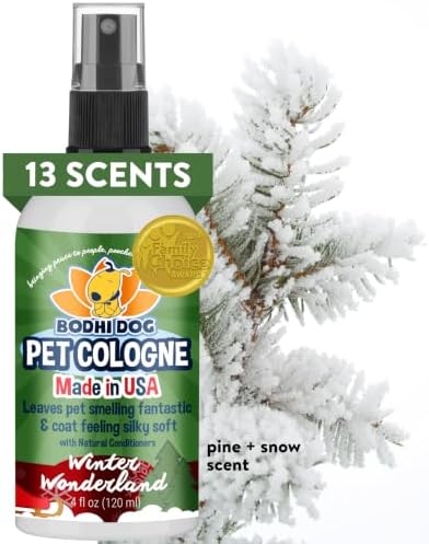Bodhi Dog Premium Dog Cologne - Deodorizing Dog Perfume & Conditioner for Dogs & Cats - Natural Long Lasting Spray for Pets - Gentle & Safe Formula, Made in USA (Winter Wonderland 4 Fl Oz)