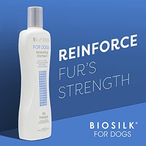 BioSilk for Dogs Silk Therapy Moisture Dog Shampoo, 12 Fl Oz, 2-Pack | Silk proteins and vitamins, restores shine and softness, sulfate and paraben free, pH-balanced, daily use