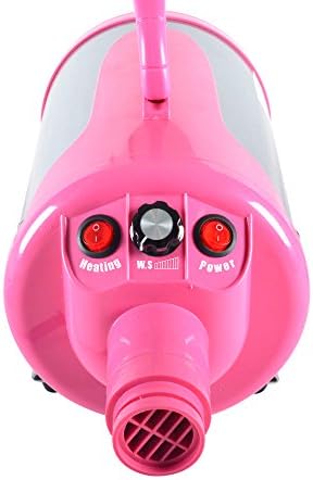 SHELANDY Groomer Partner Pet Hair Force Dryer Dog Grooming Blower with Heater (Pink)
