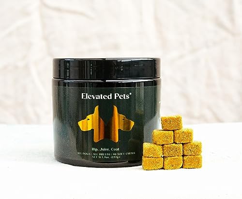 Fish Oil for Dogs - Omega 3 Skin & Coat Supplement with Glucosamine, Chondroitin, MSM & Turmeric - Hip & Joint Support Chews, EPA/DHA Dog Vitamin for Allergy Relief, 90 Soft Chews