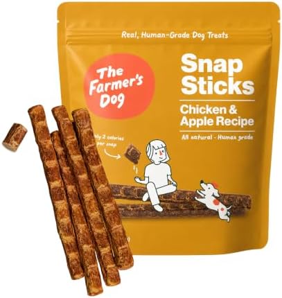 The Farmer's Dog Snap Sticks, Human Grade Dog Treats, Chicken & Apple 8oz