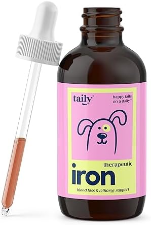 Taily AminoPets Liquid Iron Supplements for Dogs, Cats | Supports Anemia, Low Enery Levels and Lethargy | For Dogs, Puppies, Cats, and Kittens - Made in USA