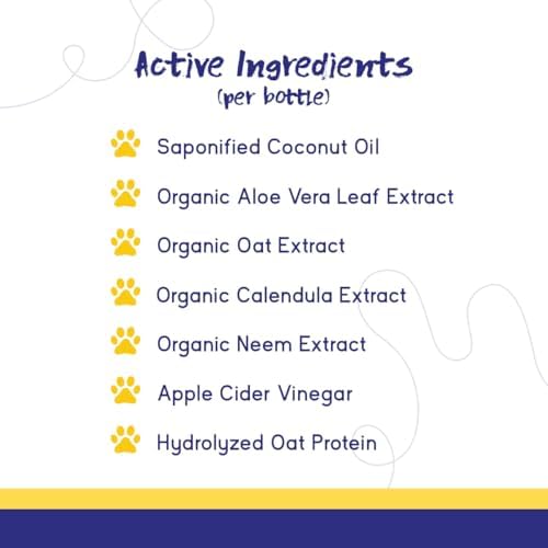 PupGrade Complete Care 4-in-1 Shampoo & Conditioner for Dogs - 16 fl oz | Cleans, Moisturizes, Detangles & Deodorizes - Oatmeal Milk & Honey Scent