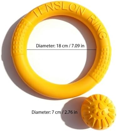 Small Dog Ball with Strap, Floating EVA, Yellow