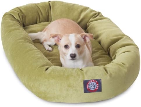 Majestic Pet Micro Velvet Calming Dog Bed, 32 Inch Medium, Washable, Apple