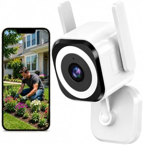 Security Camera Indoor Outdoor, 5G/2.4G WiFi, 4X Zoom, SD/Cloud