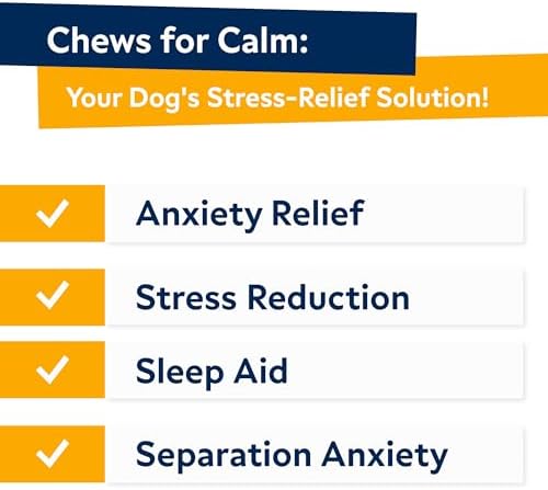 STRELLALAB Hemp Calming Chews for Dogs, Melatonin